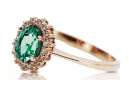 Vintage craft Ring Emerald Original Vintage 14K Rose Gold crc009r